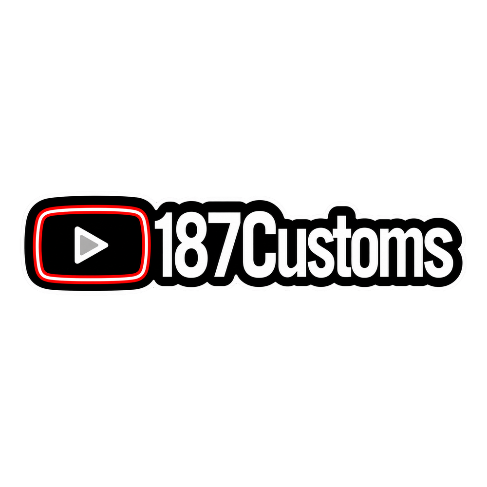 187 Customs Video Logo Sticker