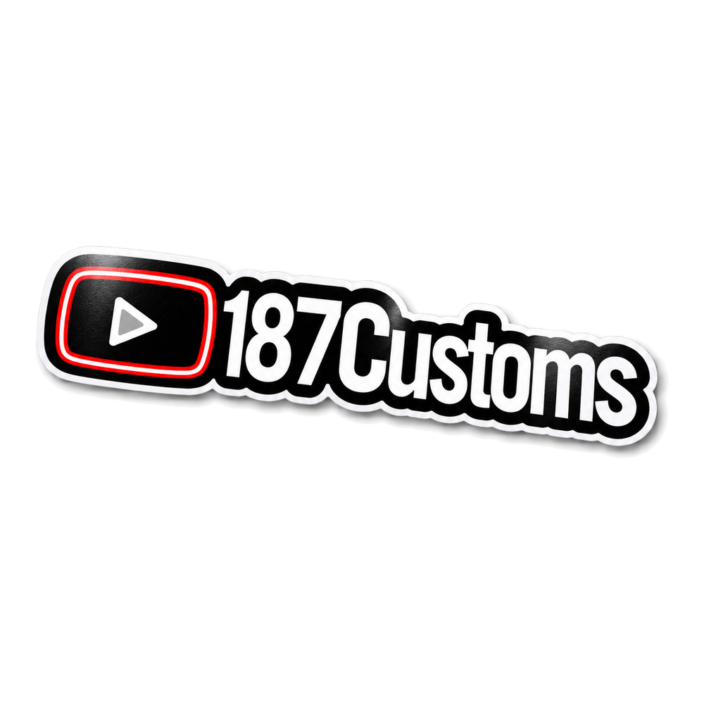 187 Customs Video Logo Sticker