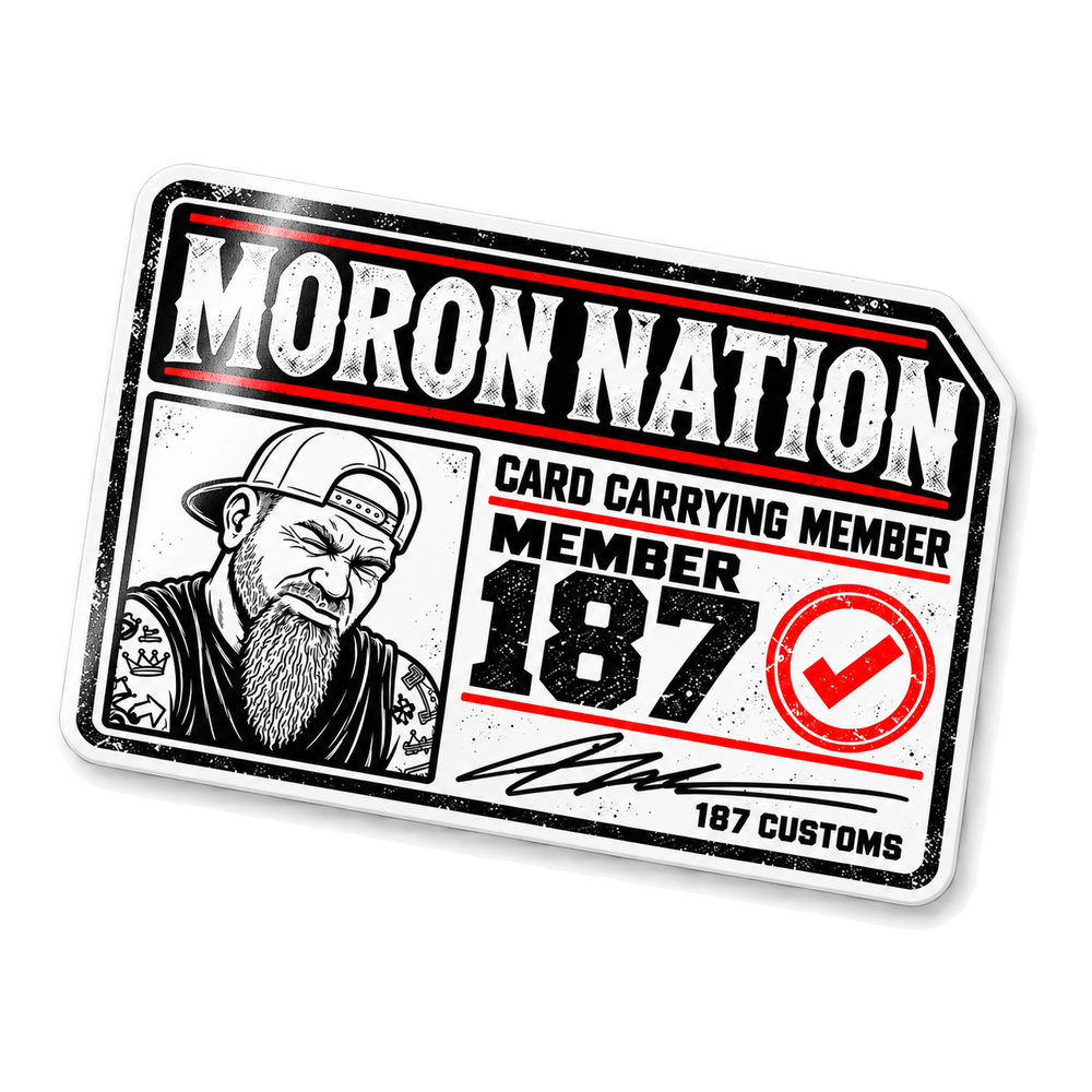 Moron Nation Member Card Sticker Main image