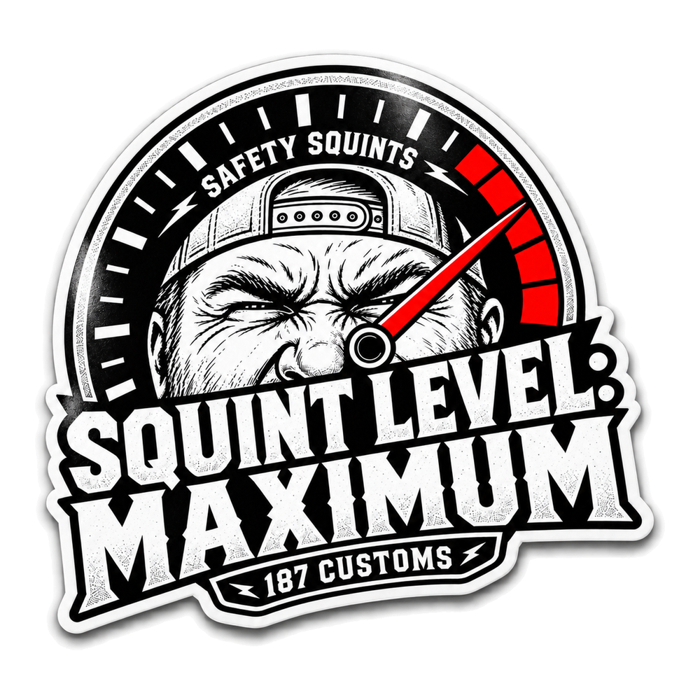 Squint Level Maximum Sticker